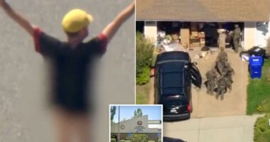 Man who opened fire near Santa Clarita school emerges pantless after standoff