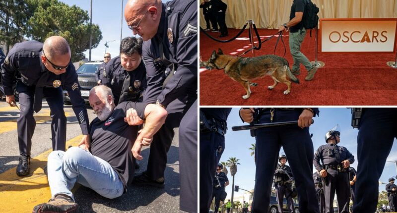 Massive Police presence protect Oscar at the 98th Annual Academy Awards