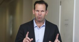 Senator Matt Canavan during a doorstop interview