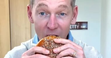 McDonald's CEO struggles to eat new Big Arch burger in viral video