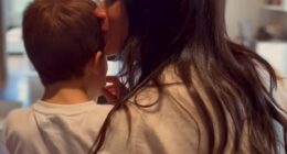 Meghan Markle has revealed she's reading a poetry book about motherhood after receiving it as a gift from her 'mom friend'. She is seen here with her son Prince Archie