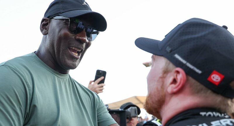 Michael Jordan jokes he 'just put up the money' after his NASCAR team's record-setting win in Texas