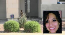 Mom of 7's body found on neighbor's doorstep, husband inside home with kids notices police lights through window and runs out to see her shot dead