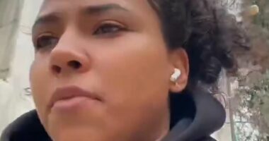 Moment USA basketballer in Israel can't find safe room as missiles fly