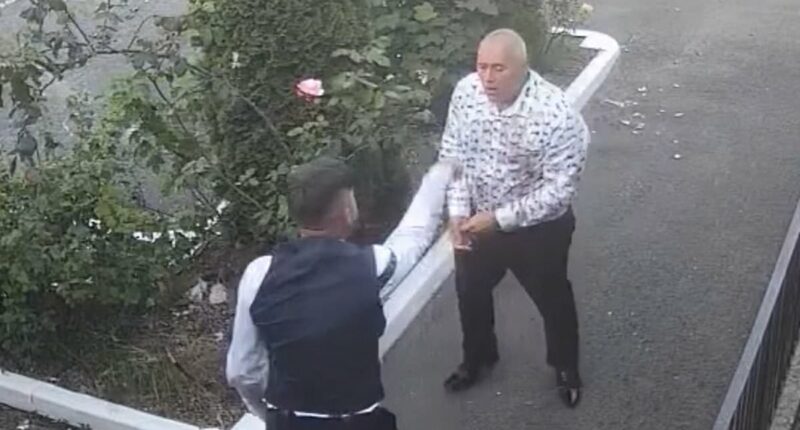 Moment dog groomer is attacked by rival's husband at awards ceremony