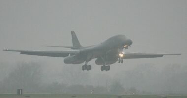 More US bombers fly in to UK airbase ahead of the 'the big one'