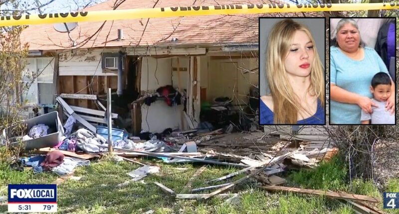 'My little brother screaming': 7-year-old boy and his mother sleeping in bed killed when 18-year-old woman smashes her vehicle through their house, cops say