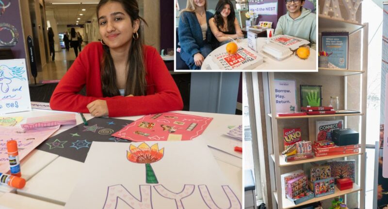 NYU launches daycare-like center where students color, play games and phones are banned