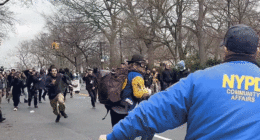 New video shows terror suspect tackled after allegedly throwing bomb at NYC protest outside mayor's residence