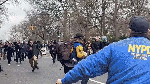 New video shows terror suspect tackled after allegedly throwing bomb at NYC protest outside mayor's residence