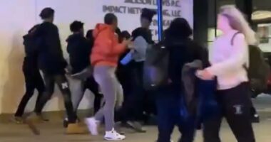 Nightmarish moment HUNDREDS of lawless teens overrun downtown Chicago