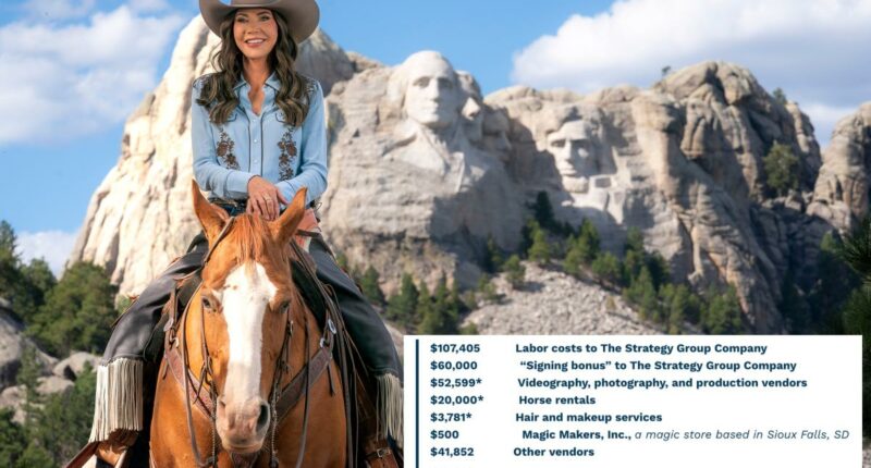 Noem spent $20,000 on horses, $3,800 on hair and makeup for Mt. Rushmore ads, invoices show