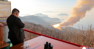 North Korea tests solid-fuel missile engine as Kim boosts threat to US mainland