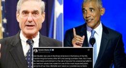 Obama slammed for praising late 'Russiagate' prober Robert Mueller's 'commitment to rule of law'