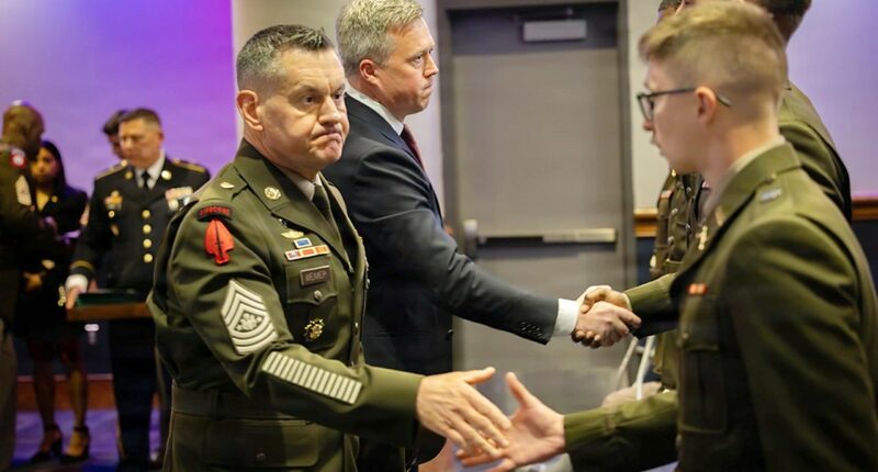 Pentagon leaders award 2 Purple Hearts to Old Dominion cadets who took down ISIS supporter