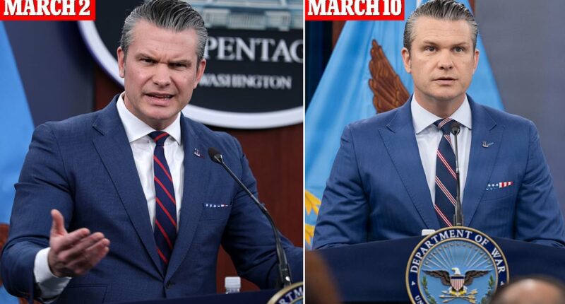 Pete Hegseth BANS photographers over 'unflattering' images at Pentagon briefing