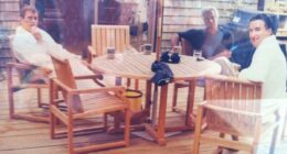 Photo shows Andrew Mountbatten-Windsor, Peter Mandelson in bathrobes with Jeffrey Epstein