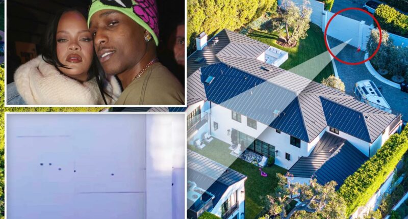 Photos of Rihanna's Beverly Hills mansion full of bullet holes
