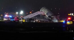 Pilots dead, major airport shut after plane collides with fire truck