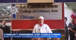 Plainfield celebration of life honors legally blind Moe Joe's chef Charlie Doman who worked to help visually impaired teens