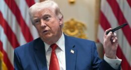 Donald Trump speaking about his favourite pen at a cabinet meeting today.