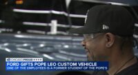 Pope's new car: Pope Leo's student, Ford Chicago Assembly Plant worker Adarthus Harper, helps create Ford Explorer Pope Mobile