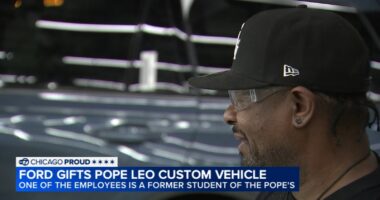 Pope's new car: Pope Leo's student, Ford Chicago Assembly Plant worker Adarthus Harper, helps create Ford Explorer Pope Mobile