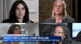 Primary election 2026: Illinois comptroller candidates Margaret Croke, Karina Villa, Holly Kim, Stephanie Kifowit appeal to voters
