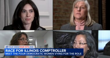 Primary election 2026: Illinois comptroller candidates Margaret Croke, Karina Villa, Holly Kim, Stephanie Kifowit appeal to voters