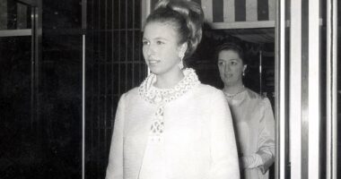 Princess Anne slips into coat... 57 YEARS after she first wore it