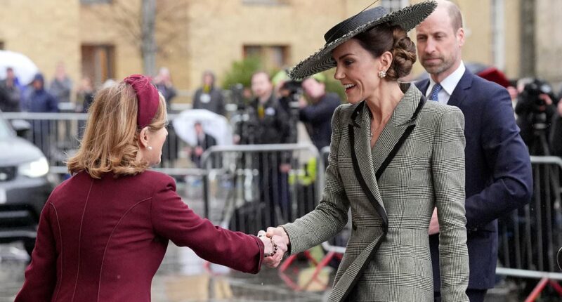 Princess of Wales debuts £2,850 cashmere coat from Suzannah London and £690 straw boater as she attends historic ceremony to enthrone the first female Archbishop of Canterbury