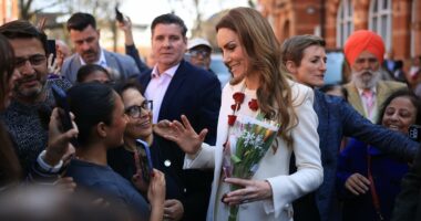 Princess of Wales stuns in all-white ensemble in Leicester