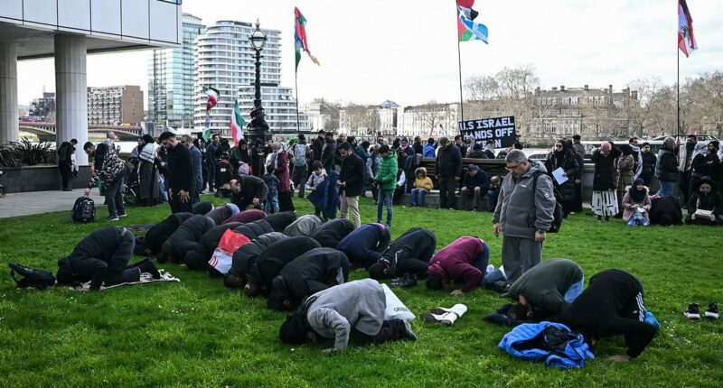 Pro-Iran demonstrators gather for London Al-Quds 'hate rally'
