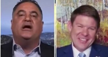 Progressive screams and curses at conservative until his forehead sweats and his vein bulges in angry showdown over Israel