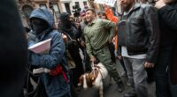 Protesters clash over Jake Lang pig roast at ‘anti Islamification’ rally in New York City