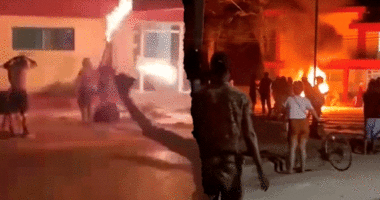Protesters torch Communist Party HQ in Cuba as video appears to capture gunfire
