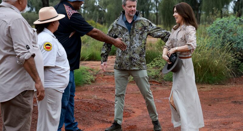 Queen Mary and King Frederik touch down in Uluru for first public appearance of historic six-day Aussie tour