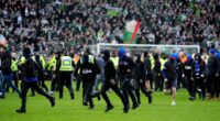 Rangers FINALLY break silence over 'shameful' Old Firm violence: Club condemns 'unacceptable' scenes after fans confronted Celtic supporters who had invaded the pitch
