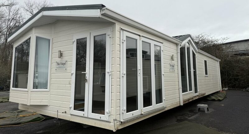 Revealed: Andrew's moss-ridden second-hand caravan at Sandringham