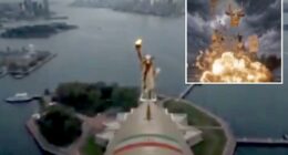 Russia, China share Iranian propaganda video featuring missile blowing up Statue of Liberty