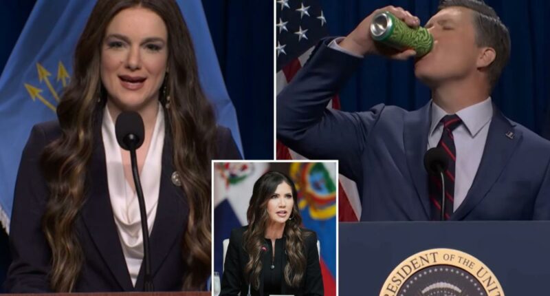 'SNL' roasts Kristi Noem for being 'reassigned under the bus' after Trump booted her from DHS top job