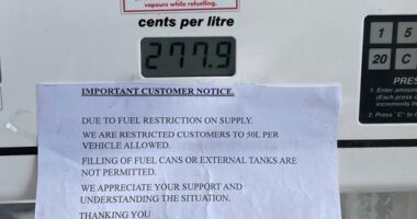 Service stations introduce 50L caps as supply shock continues