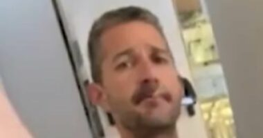 Shirtless Shia LaBeouf sparks a scene in his underwear at Rome hotel