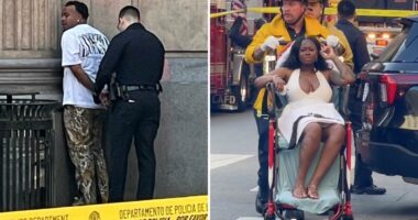 Shocking footage shows aftermath of knife rampage at Zaya restaurant in downtown Los Angeles