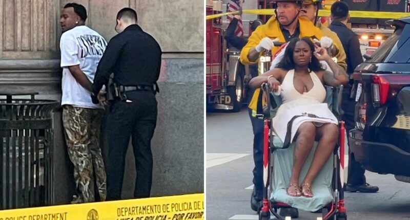 Shocking footage shows aftermath of knife rampage at Zaya restaurant in downtown Los Angeles