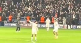 Shocking moment Filip Jorgensen ignores Chelsea captain Reece James and REFUSES to clap travelling fans after 5-2 defeat vs PSG - as Jamie Carragher explains the major problem Liam Rosenior must fix if Blues want to win trophies