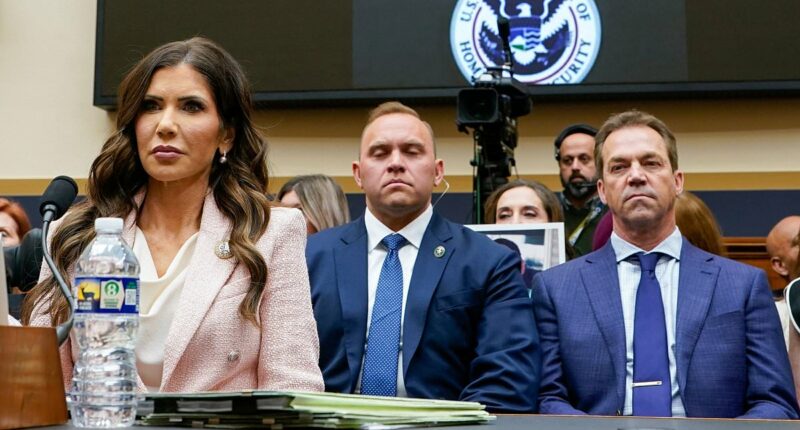 Shocking moment Kristi Noem is asked about SEX with married staffer