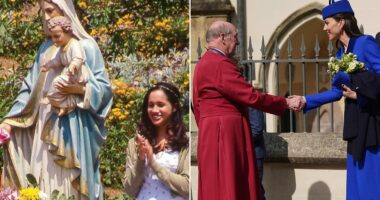 Sorry William, but Kate and Meghan are holier than thou! Amid questions about the future King's 'quiet faith', how his wife became 'more interested' in religion during cancer - and his sister-in-law's 'prayer circles'