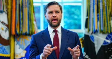 'Submissive' JD Vance lashes out at media for 'trying to drive a wedge' between him and the President on Iran in awkward exchange next to Trump