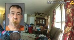 'Sunk into the bed': Son let mother rot to death in filthy home and blamed her for being 'stubborn,' police say